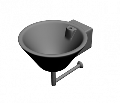Circular sink 3d max block