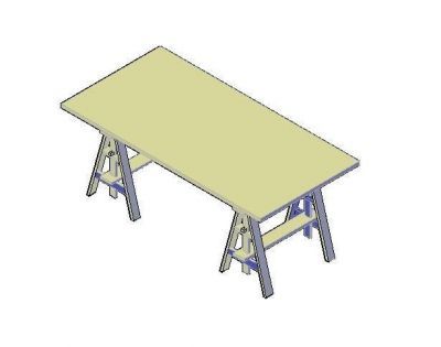 Workbench 3D model dwg 
