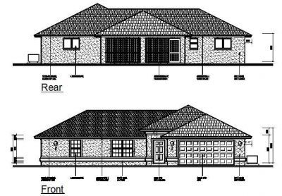 Architectural - Single Storey House Elev 01