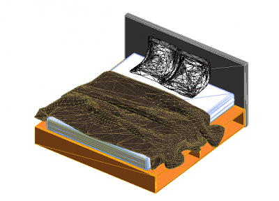 Bed Double revit