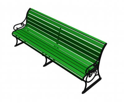 Parkbank 3D-Modell