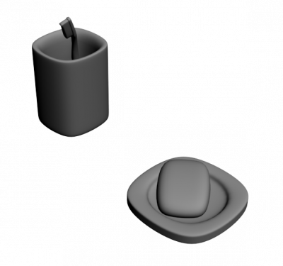 Toothbrush and soap holders 3DS Max model