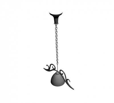 Ornate pendant light 3DS Max model 