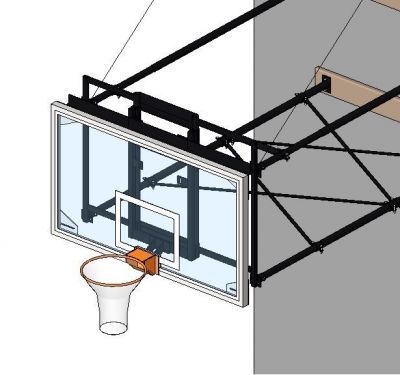 Basketball net suspended Revit model
