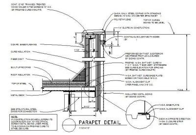 Architectural - Parapet Wall Detail 02
