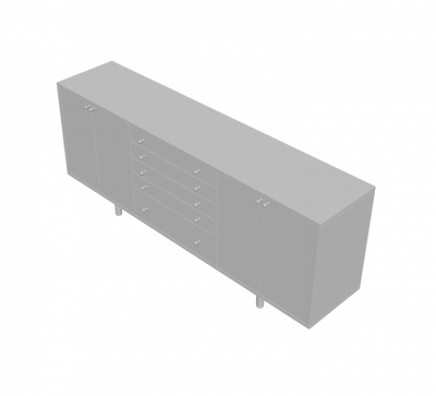 Office sideboard 3DS MAx model 