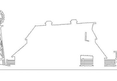 Architectural - Farm Buildings Outline Elevation