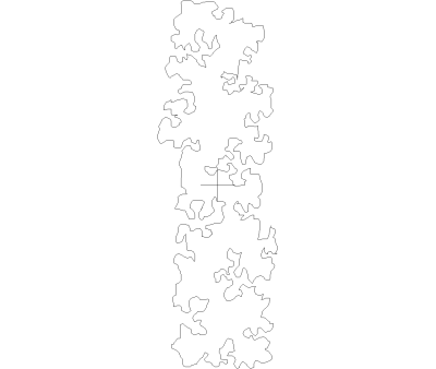 Hedge Row Plan View CAD Block. Free DWG AutoCAD Imperial drawing available to download