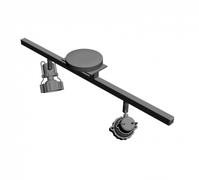 Rail spotlight 3DS Max model
