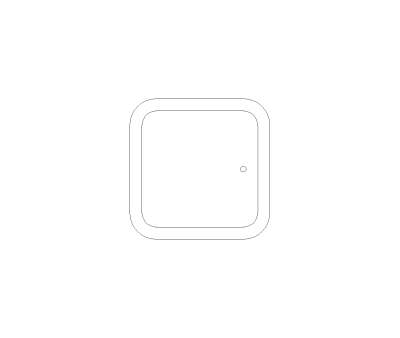 Hot Tub Spa Plan View CAD Block. Free DWG AutoCAD Imperial drawing available to download