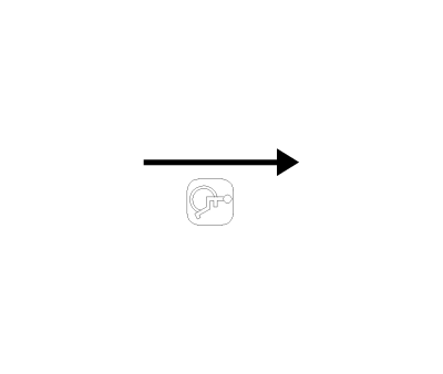 Accessible Route Arrow Symbol CAD Block. Free DWG AutoCAD Imperial drawing available to download