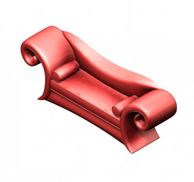 Leather designer love seat 3DS Max model