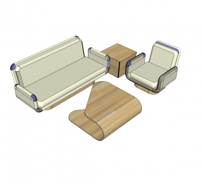 Wohnzimmermöbel SketchUp-Modell