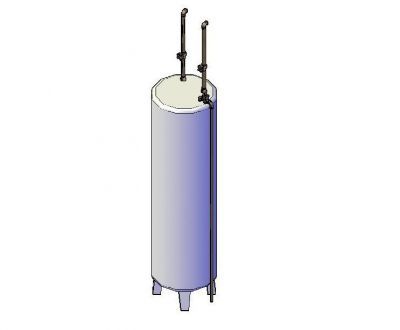 Electric Water Heater 3D DWG block 