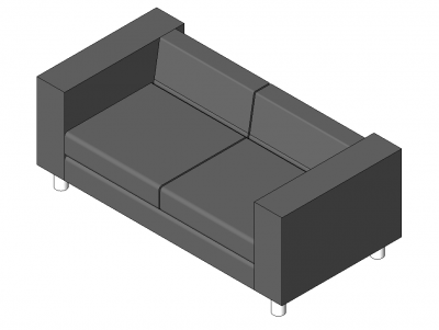 2 Seater Sofa revit family