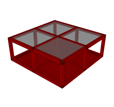 Coffee table sketchup model 