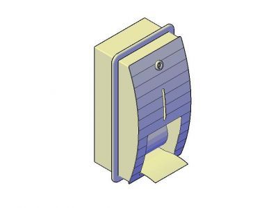 Toilettenpapierspender 3d dwg Modell