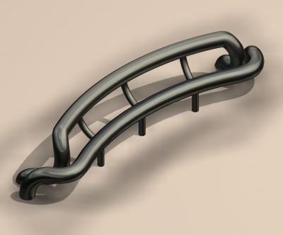 Outdoor designer bench 3DS Max model 