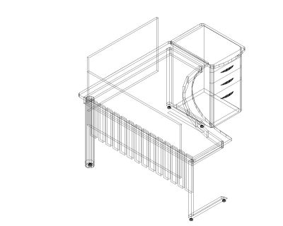 Free AutoCAD 3D Editable file of Office Furniture & Cabinet_ 5