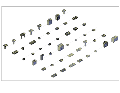 Lavabos para baño Colección CAD DWG