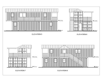 Double Story Elevations- 1 (40' Containerized Apartment Building)