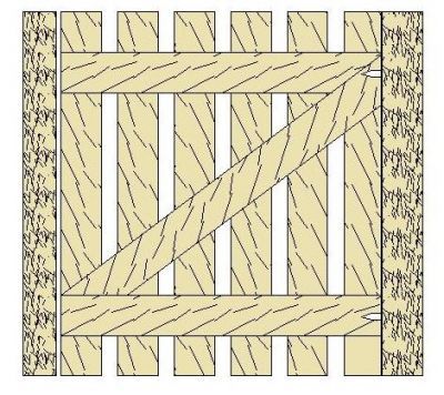 Wooden Gate Elevation 