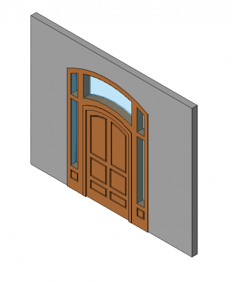 Arched door Revit family