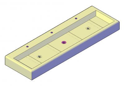 Trough Spültisch 3d dwg Modell