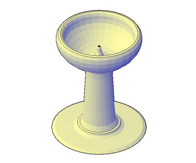 Garten-Brunnen 3d dwg