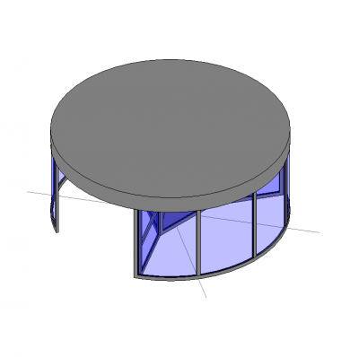 Revolving door system Revit family 