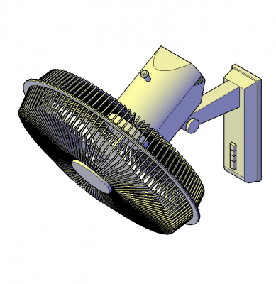Wall fan 3D DWG model