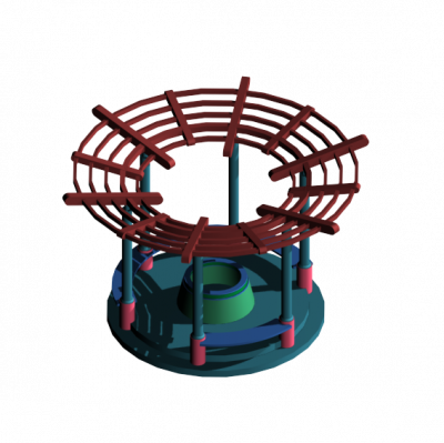 Modello 3DS Max della zona ombra pubblica
