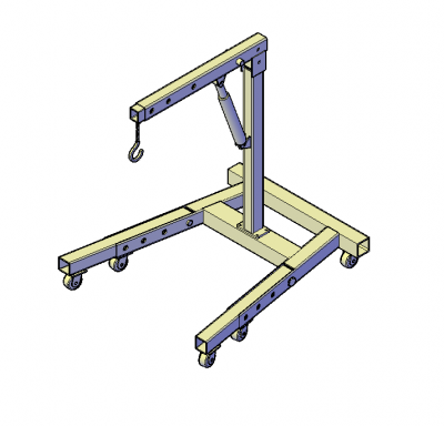 Hydraulic Crane 3D DWG block