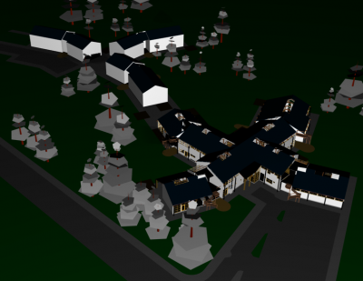 Housing street scene 3DS Max model 