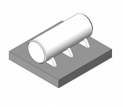 Solar heating boiler Revit model