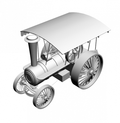 Steam engine 3DS Max model