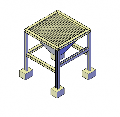 Industrial hopper 3D DWG model 
