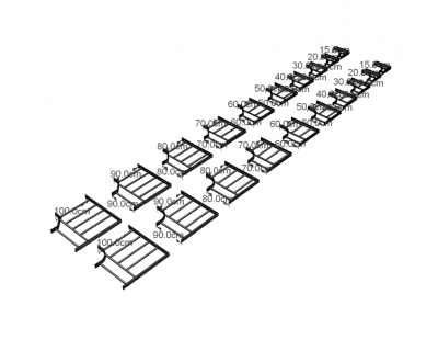 Cable ladder 90degree elbows Sketchup model 