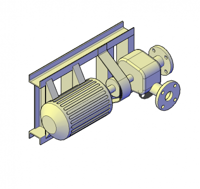 Waste water pump 3D DWG block 