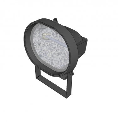 Halogen floodlight Sketchup model 
