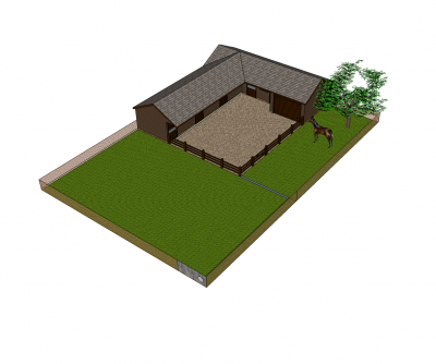 Horse stables Sketchup model