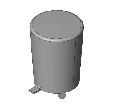Pedal bin Revit family 