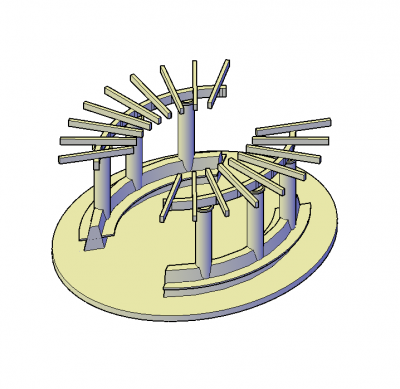 Pergola design skp and dwg models