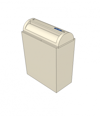 Paper shredder Sketchup model 