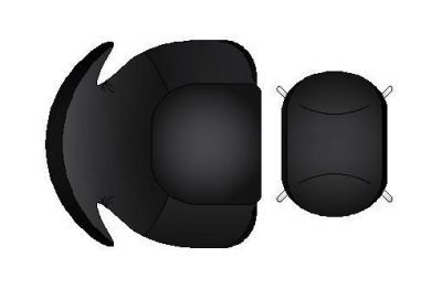 Sedia con blocco piedi 3D DWG