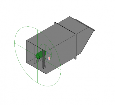 Sidewall propeller exhaust fan Revit model