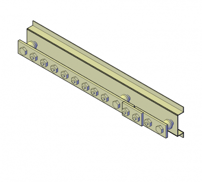Earth bar 3D DWG block 
