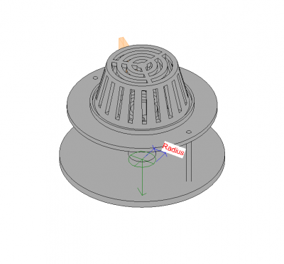 Roof drain Revit model