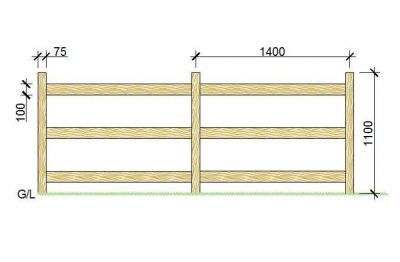 Post and Rail Fence