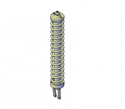 Coil suspension 3D DWG model 